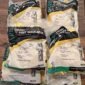 Lot of (6) bags: 25 Electric Fence Insulators Nail-On-To Wood Post Wire